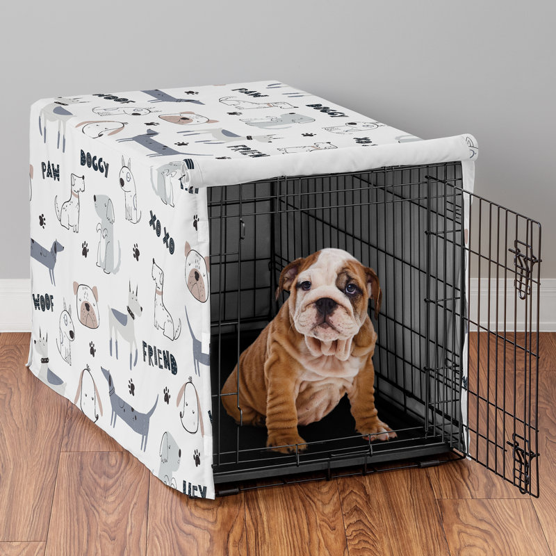 Sweet Jojo Designs White/Gray Fabric Crate Cover Wayfair